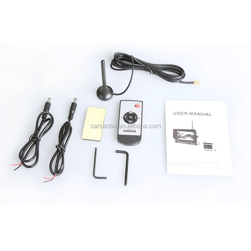 Rearview 7 Inches Quad Function Car Wireless Camera System with DVR for Trailers