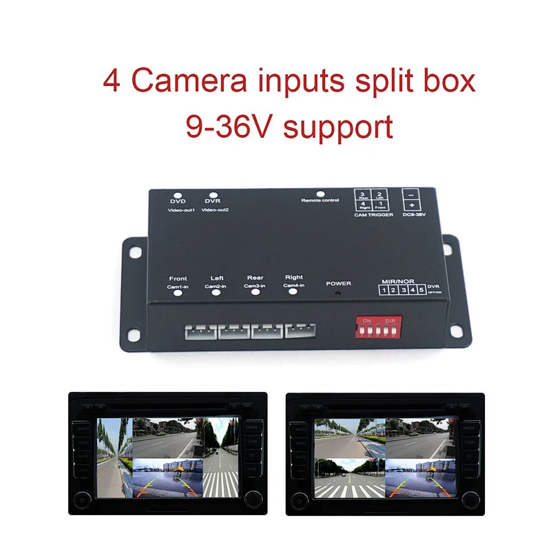 4CH Quad video switch box without camera recorder function