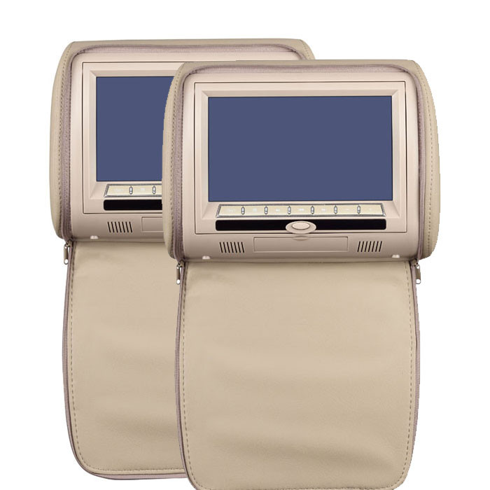 cheap portable 9'' dvd player for car headrest with zipper