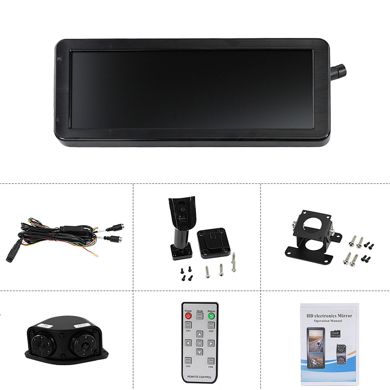 Side mirror replacement monitor blind spot pillar camera  system
