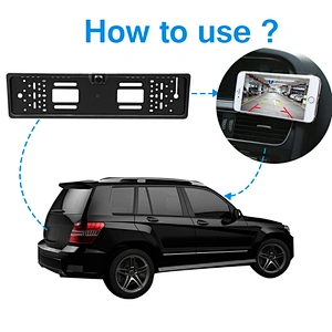 European car license plate rearview camera with wifi function