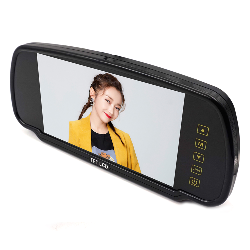 7inch HD V59 rearview mirror monitor with 3 way video input