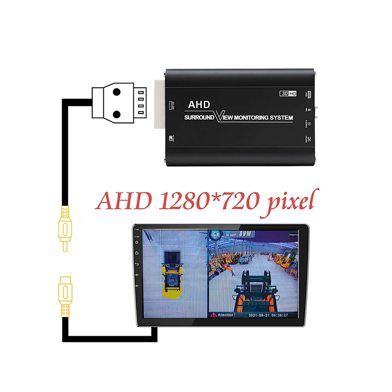 3D AHD 1080P 360 bird view car camera system for forklift