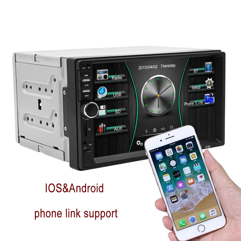 Carsanbo TY7018B Universal touch screen 2DIN car radio mp5 player with 6800 solution