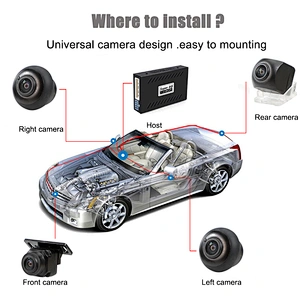 Car DVR 360 Bird View Surround Panorama System For All Brand Car
