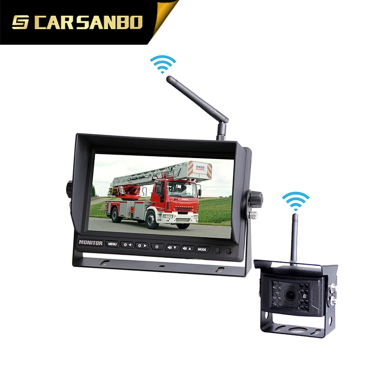 TS715W 7 Inch Digital Wireless Monitor +4PCS bus camera for Wireless Car System