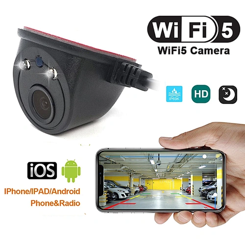 wireless 5G wifi USB car side view  camera with LED light
