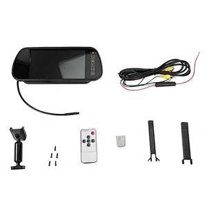 support 12-36V input  7inch OEM rear view mirror monitor  with RCA  connector