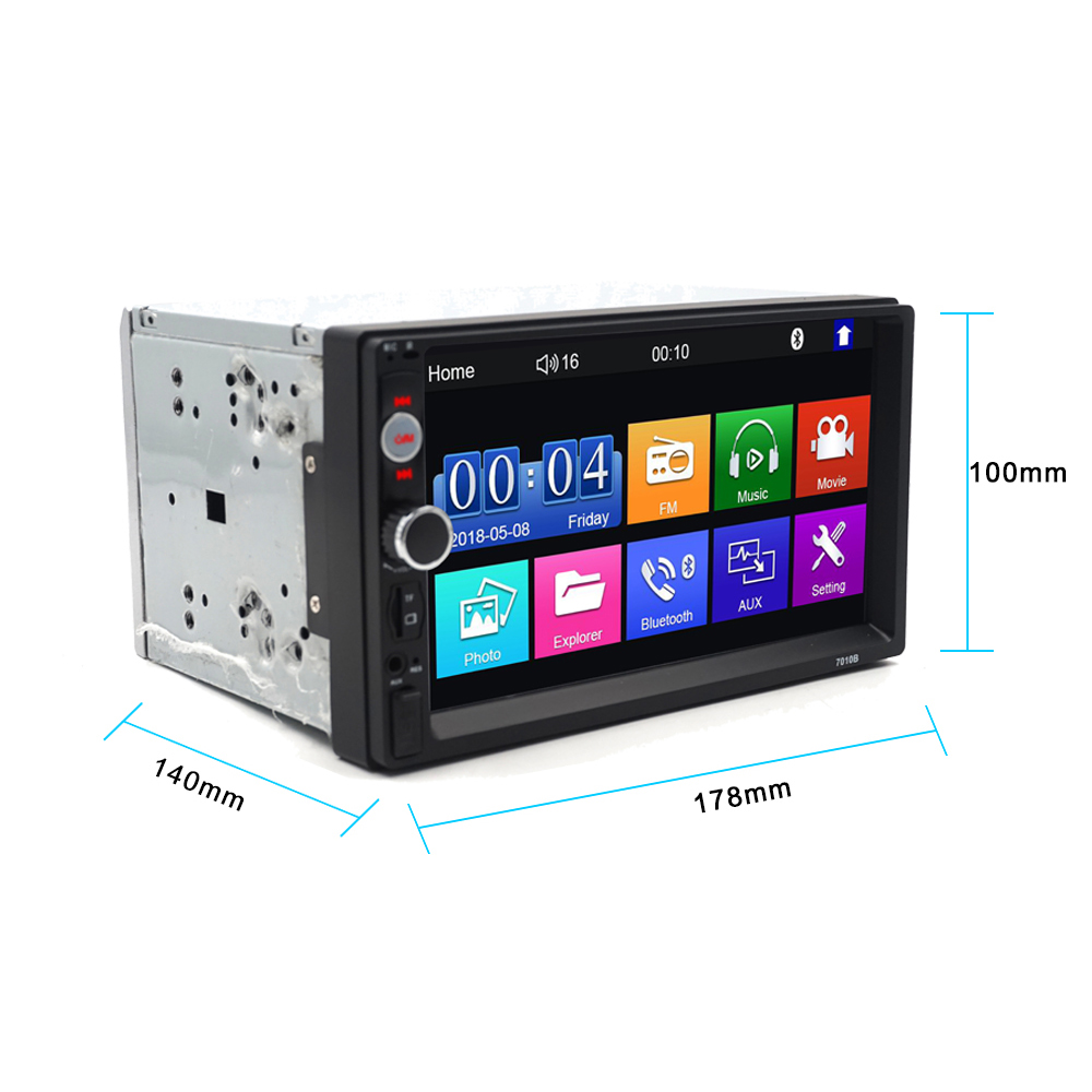 Hot Universal 2DIN car mp5 player Mirror Link and BT touch screen Car Radio Video player