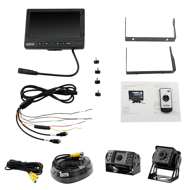 7 inch IPS 2 split AHD monitor with dual recording function