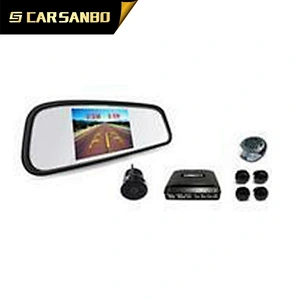 PS6500 4.3inch rearview mirror with parking sensor,camera kit car reversing aid