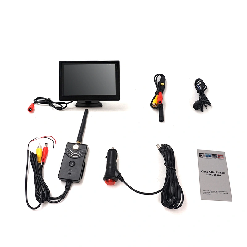 DC6-30V Digital Wireless 5inch bus screen car monitor with 16mm mini car camera front/ rear view