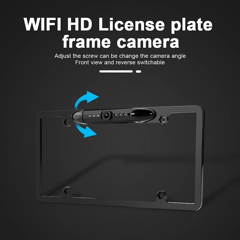 HD US License Plate frame wifi camera with IR nightvision