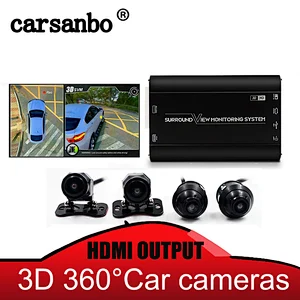 Carsanbo Full HD 1080P 3D smart car recorder 360degree surround view camera system