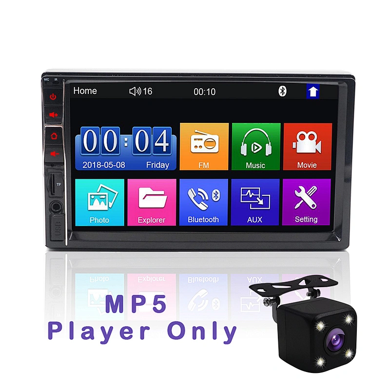HD full touch screen 7inch 2 din car radio support mirror link function