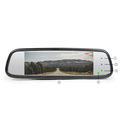 7.36 inch Support AHD and CVBS signal rearview mirror monitor for cars
