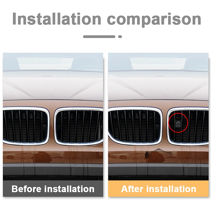 with corrugated pipeline Front view oem camera used for  BMW X1 2013