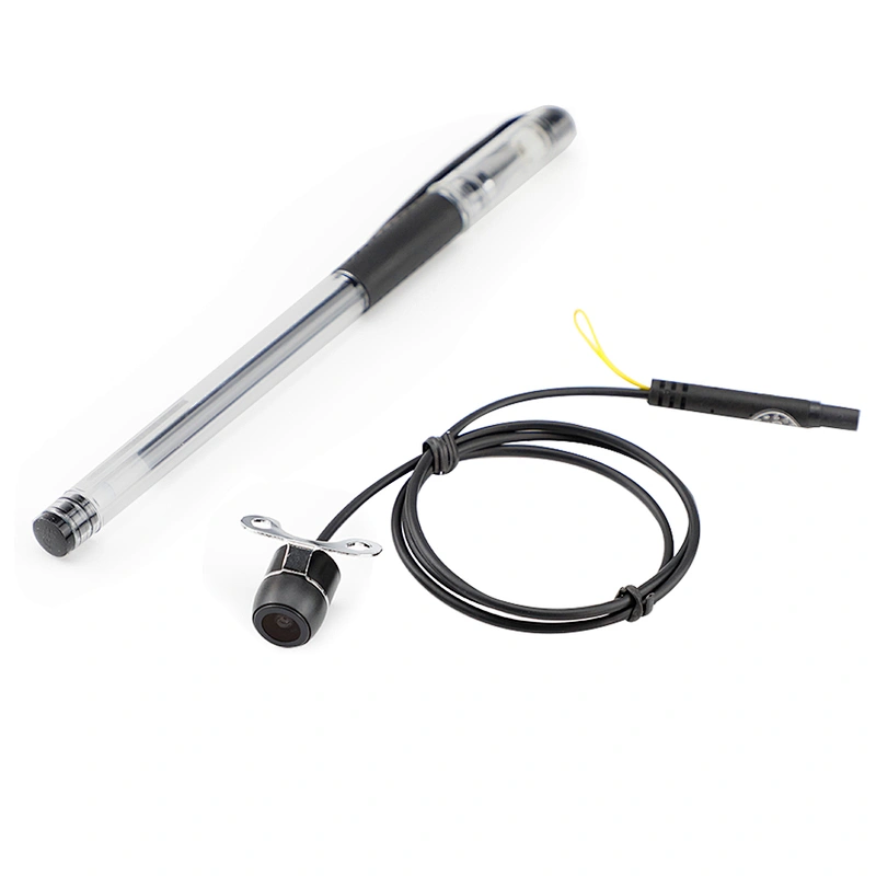 12.5mm mini car rear view camera with guide line switchable cable