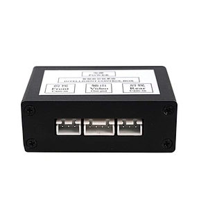 Front and rearview camera switch box for cars