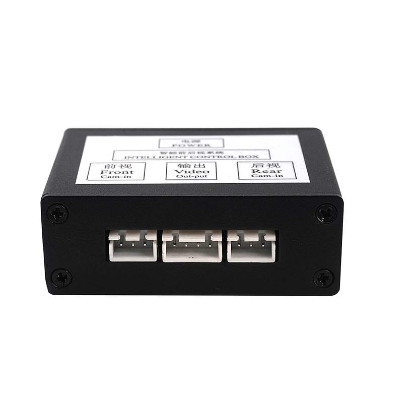 Front and rearview camera switch box for cars