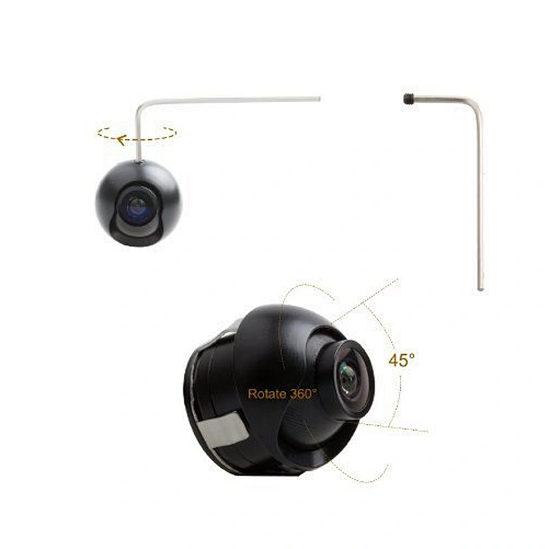 18.5mm drilling front and rear view camera with guide line switchable
