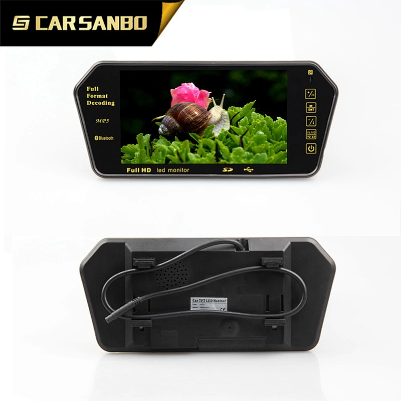 7 inch rear view reverse mirror car monitor with touch key for all vehicles
