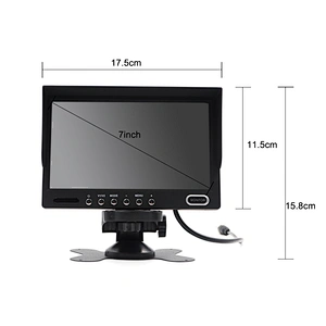 7inch 2 way video input stand alone monitor with sunvisor
