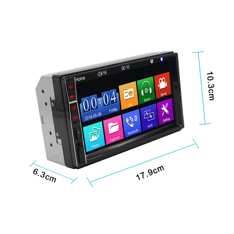 HD full touch screen 7inch 2 din car radio support mirror link function