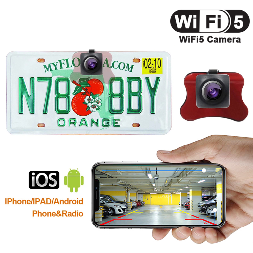 wireless 5G wifi sticker mounting rear view camera for cars