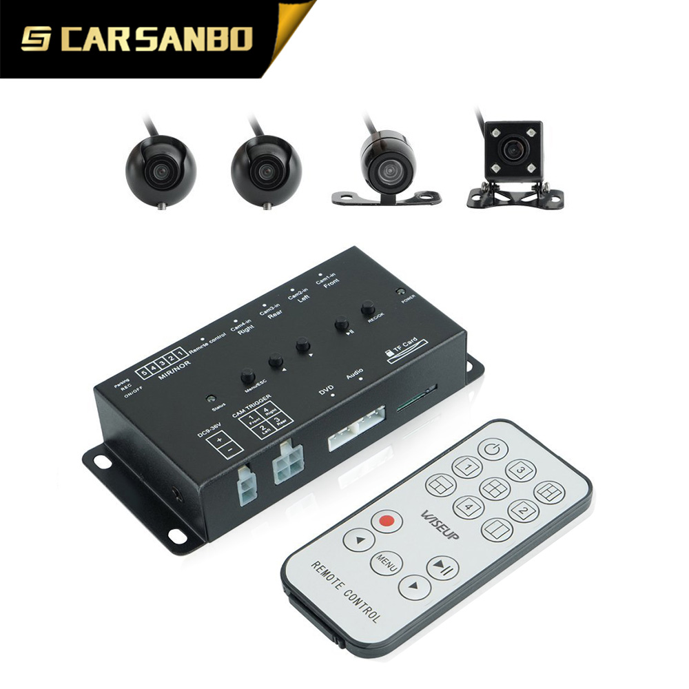 4CH Quad video switch box with recorder function 4 cameras KIT