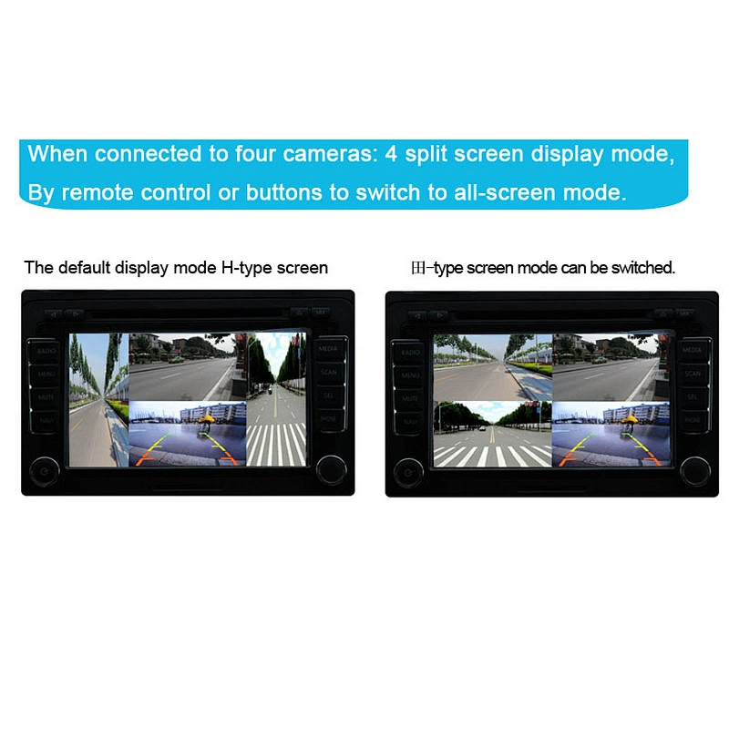 4CH Quad video switch box without camera recorder function