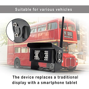 Wifi wireless backup camera for bus rear view