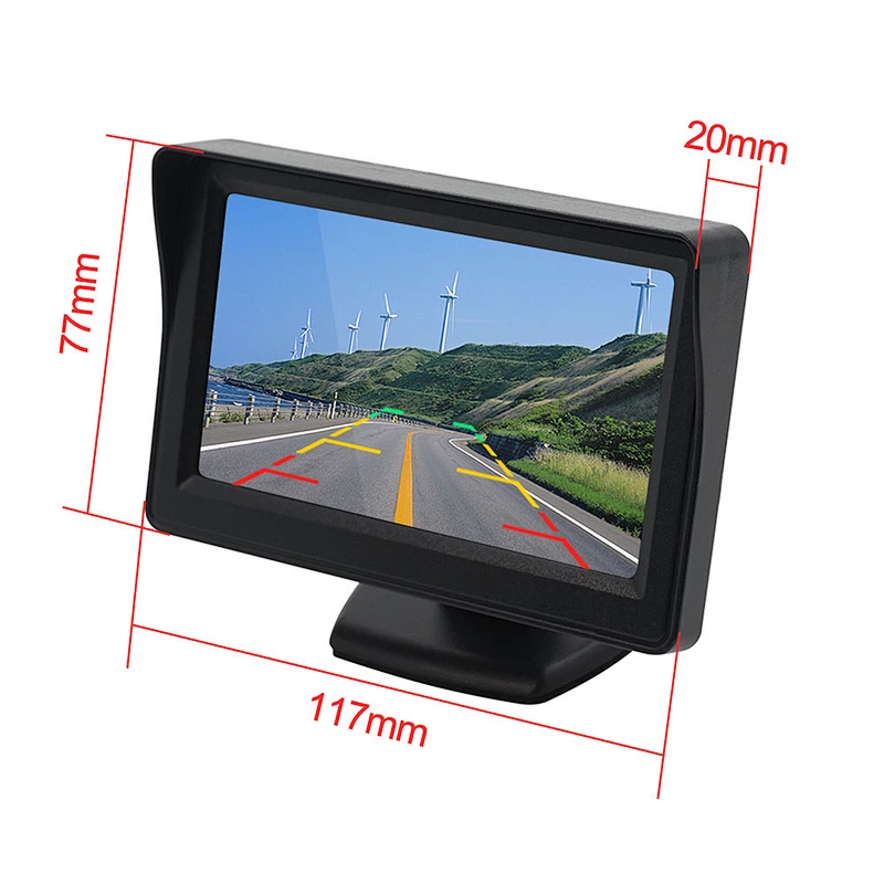 4.3 inch car lcd monitor with sunvisor