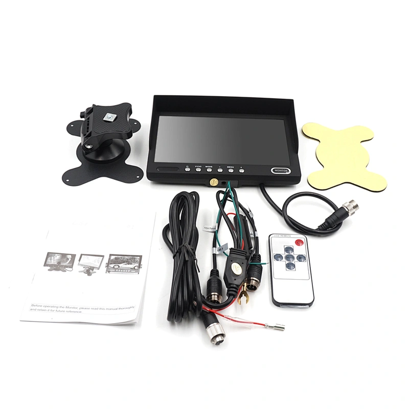 7inch 2 way video input stand alone monitor with sunvisor