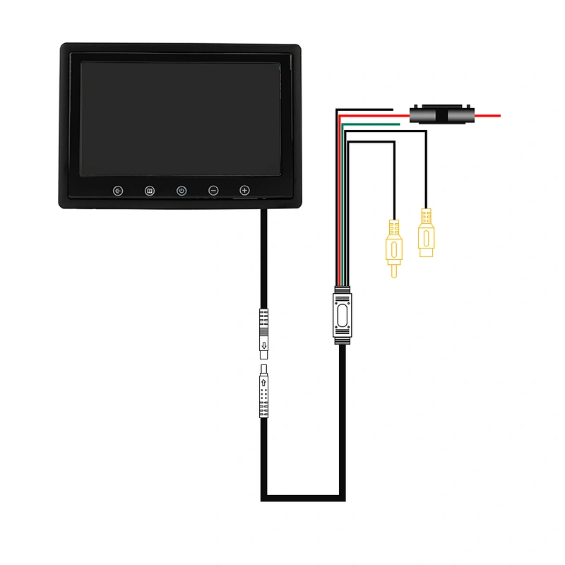9inch touch key 2 way video input stand alone monitor