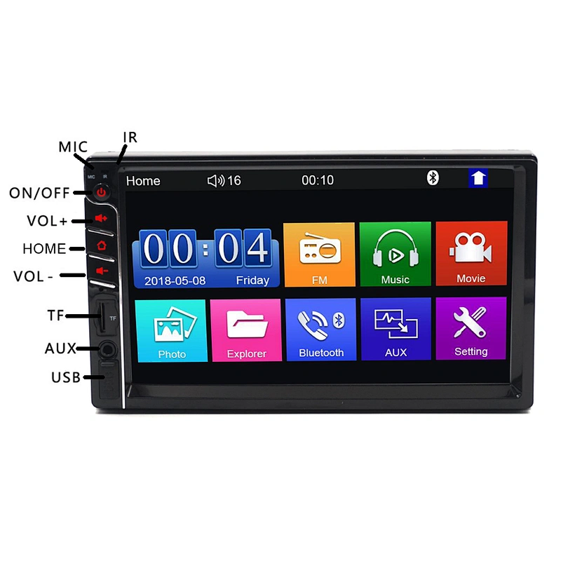7inch HD full touch screen 2 din car radio with mirror link function