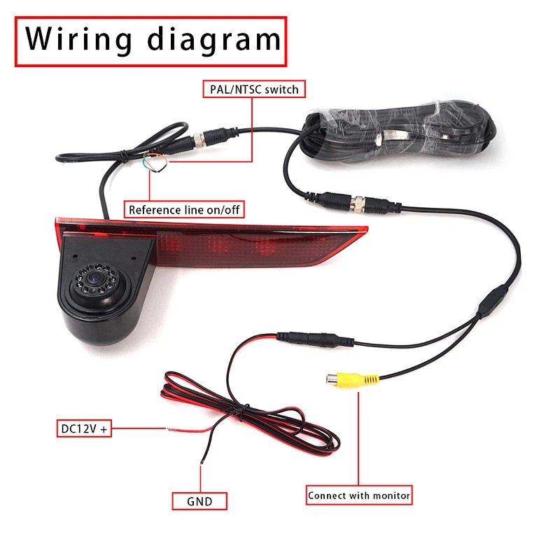 Car Brake Light Backup Camera used For Ford Transit Custom after 2016.05 cargos van