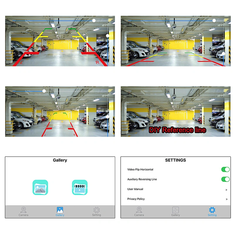 European car license plate backup camera wifi rearview camera wireless car camera