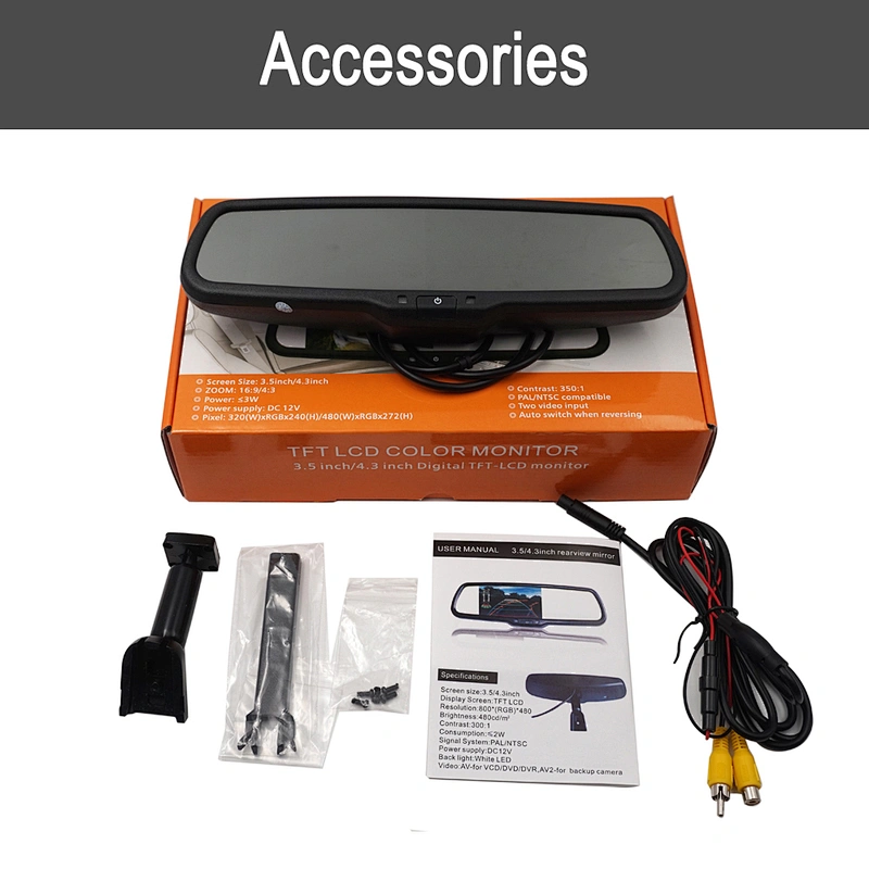 4.3inch OEM car rear view mirror monitor with auto dimming