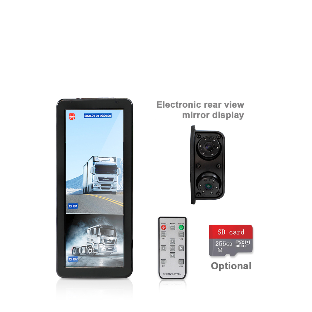 Side mirror replacement monitor blind spot pillar camera  system