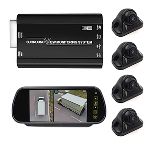 3D 1080P Sony 225 chips 360 Seamless Surround View Digital Video Recorder for cargo van