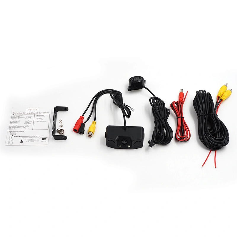 3 in 1 wide angle HD Car Rearview Camera Video Parking Sensor car Radar Detector with buzzer