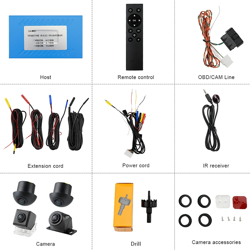 New  360 degree 3D 1080P surround view car camera  system