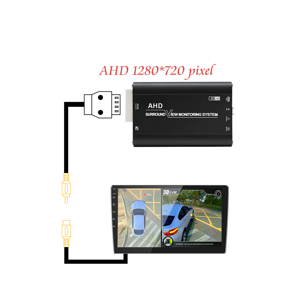 3D AHD 1080P 360 bird view car camera AVM system with super night vision