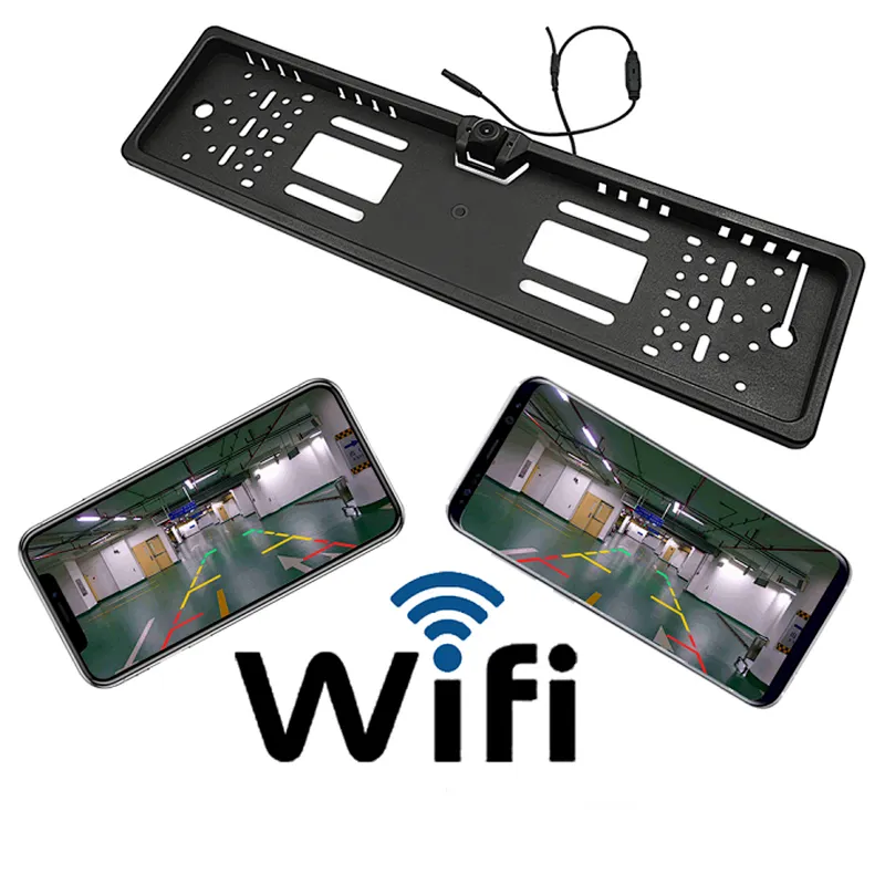 European car license plate rearview camera with wifi function