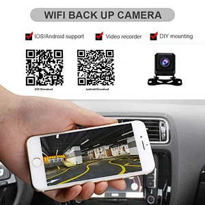 waterproof HD Wireless wifi car rear view camera without parking line