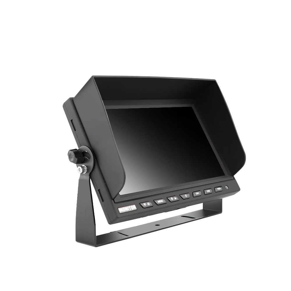 9inch U bracket IPS VGA connector stand alone monitor with sunvisor