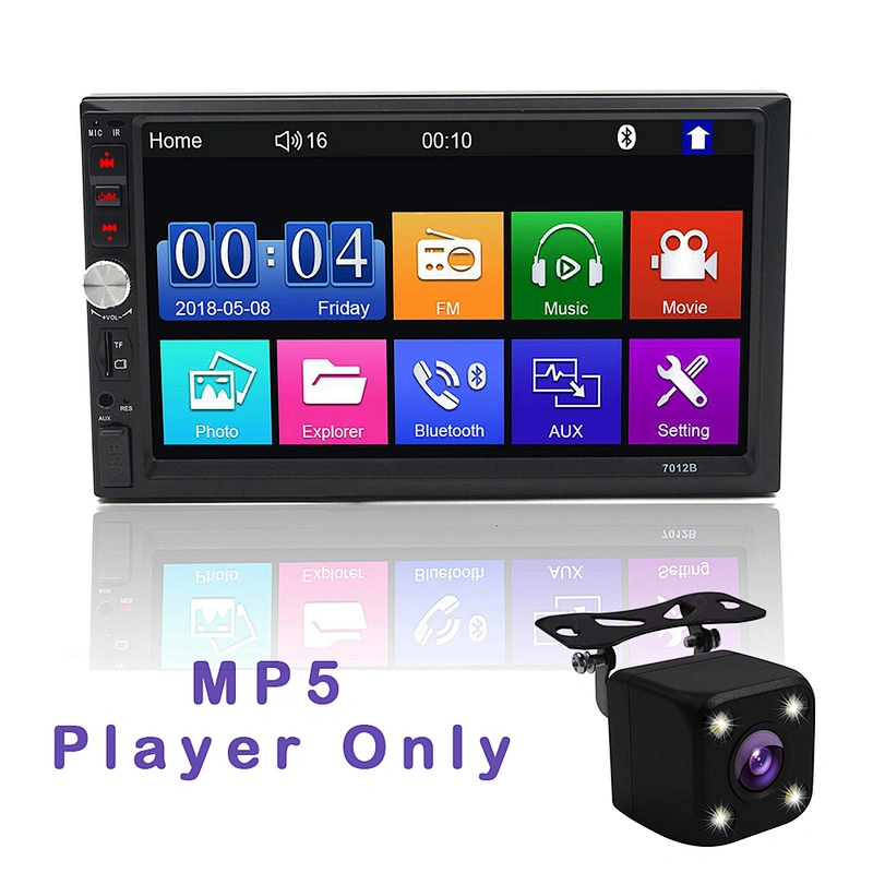 7inch 2 din long body mp5 with mirror link function