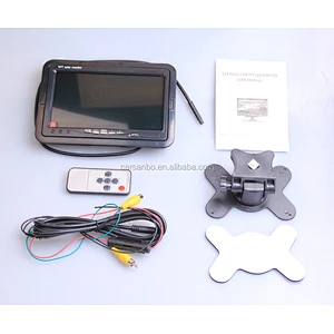 4PIN connector 7 inch motor lcd monitor with Headrest mount frame V2 trigger automatic display