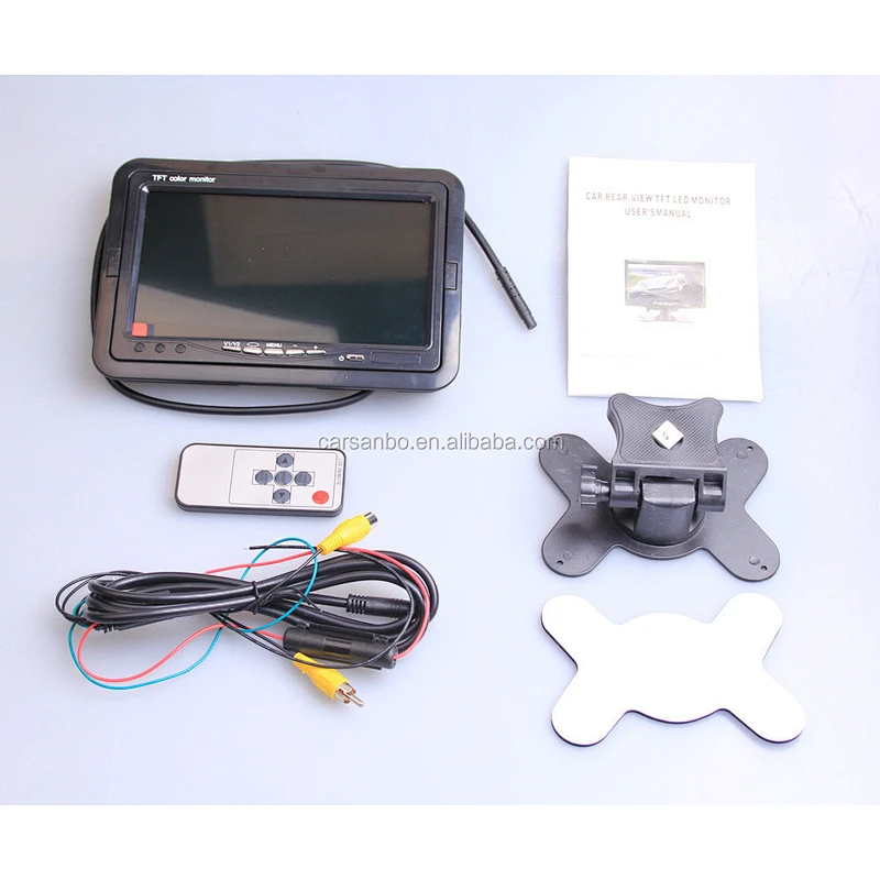 4PIN connector 7 inch motor lcd monitor with Headrest mount frame V2 trigger automatic display